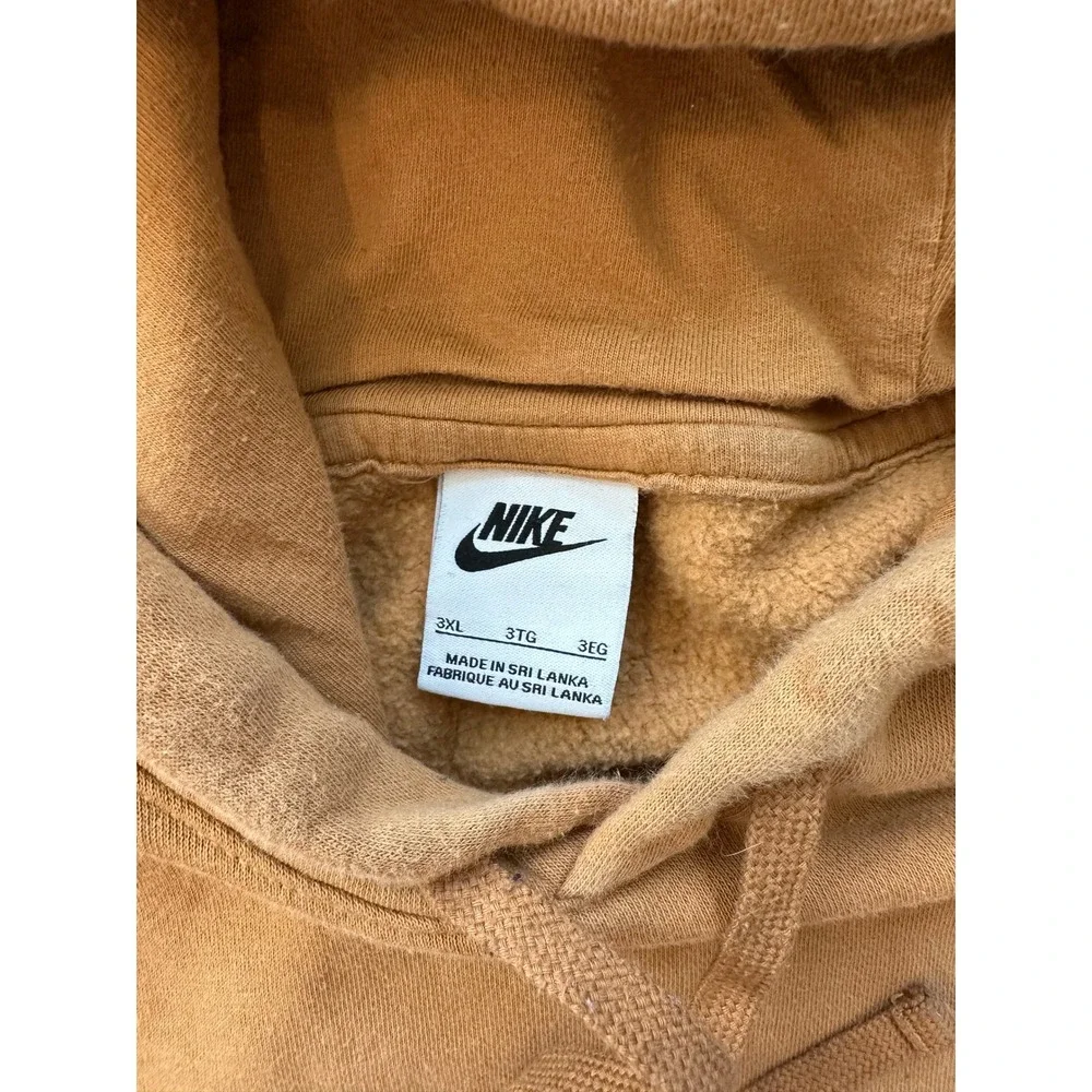Nike Sportswear Club Fleece Hoodie Mens 3XL Mustard‎ Yellow Pullover BV2654-722